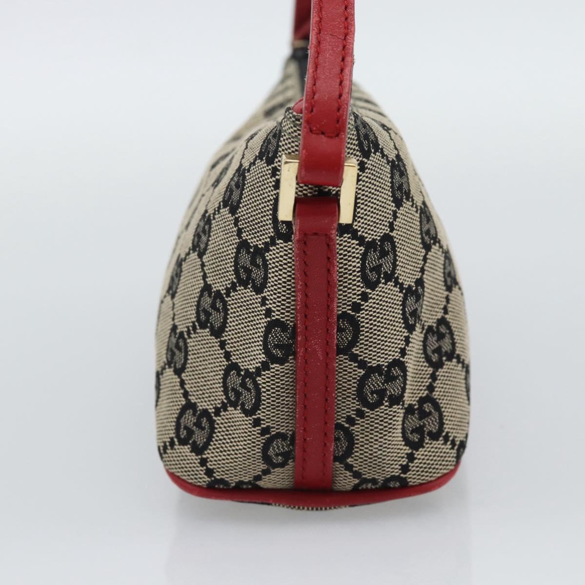 GUCCI GG Canvas Accessory Pouch Navy Gold 039 1103 Auth 196060A