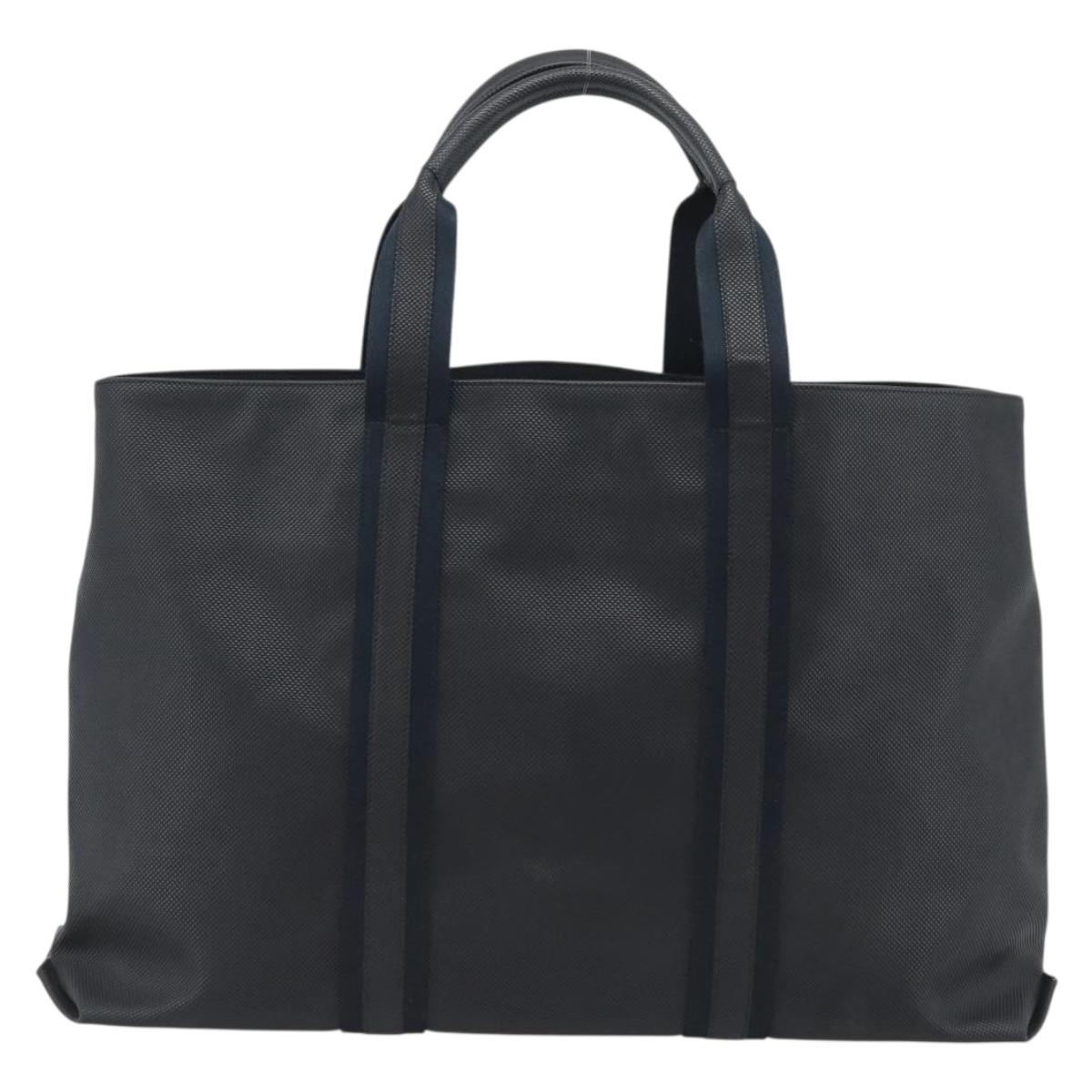 BOTTEGA VENETA Marco Polo Tote Bag PVC Canvas Black 130977 Auth 196061