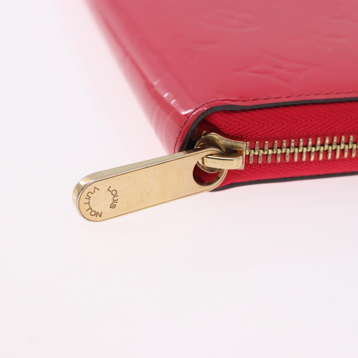 LOUIS VUITTON Monogram Vernis Zippy Long Wallet Pink M93058 LV Auth 196066V