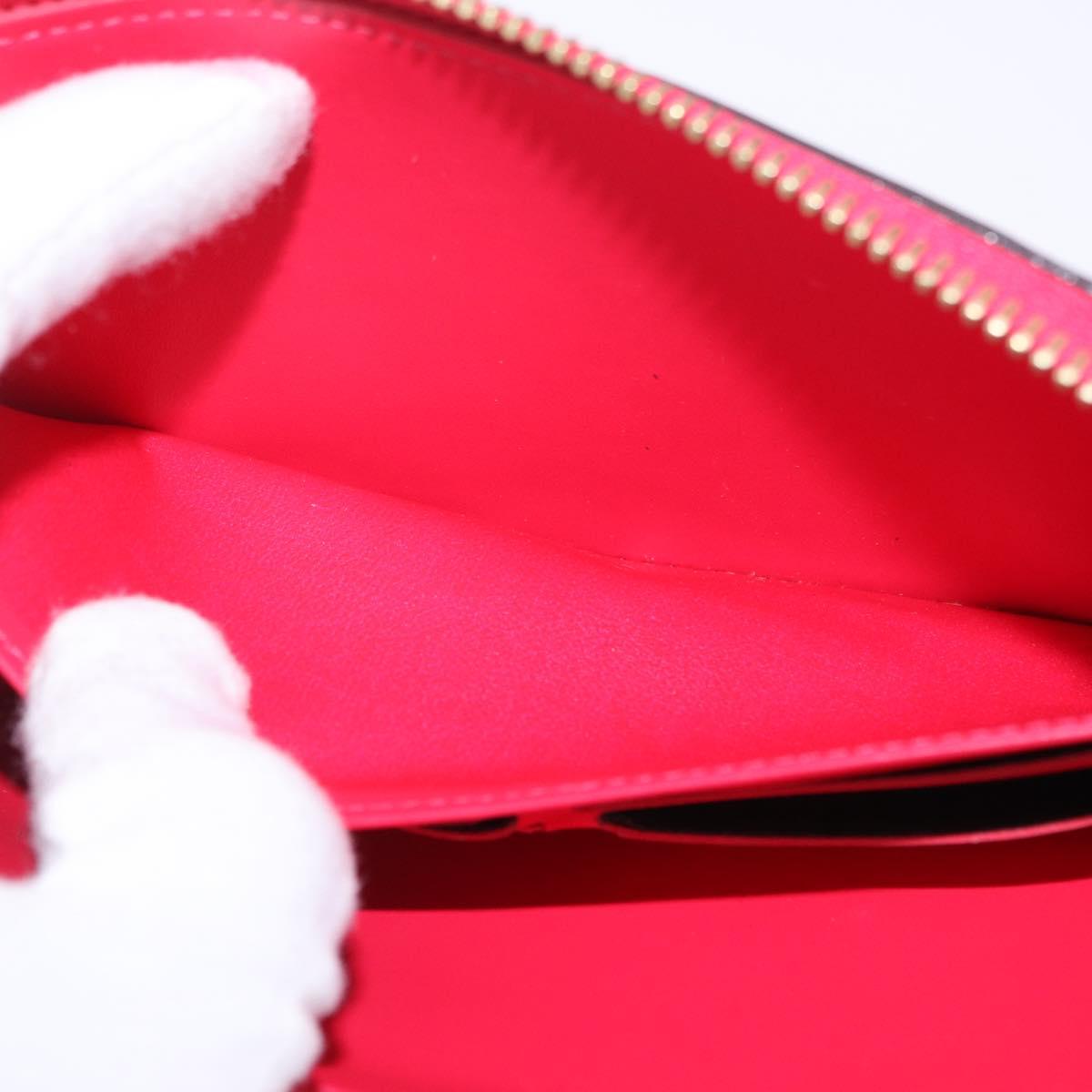 LOUIS VUITTON Monogram Vernis Zippy Long Wallet Pink M93058 LV Auth 196066V