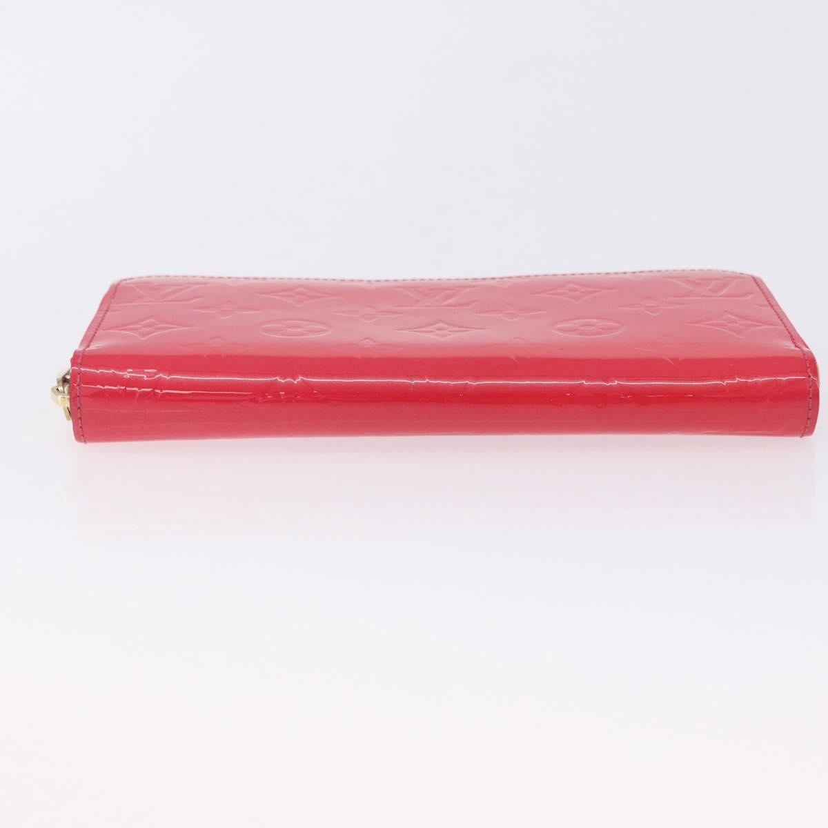 LOUIS VUITTON Monogram Vernis Zippy Long Wallet Pink M93058 LV Auth 196066V