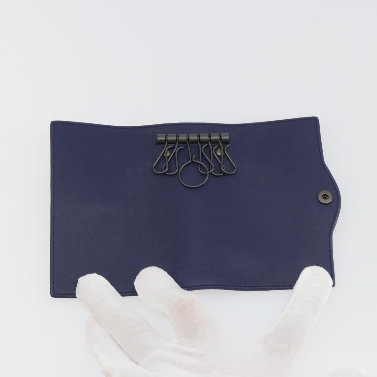 BOTTEGA VENETA INTRECCIATO Key Case Leather Navy Auth 196068V