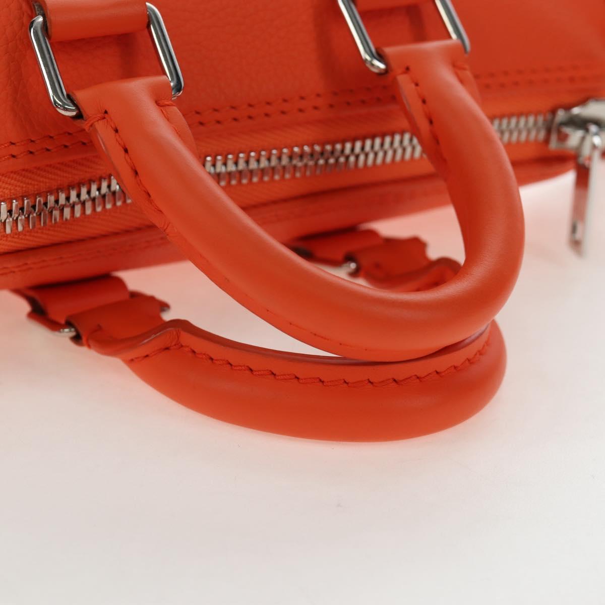 LOUIS VUITTON Keepall XS Shoulder Bag Leather Orange M81004 LV Auth 196076M