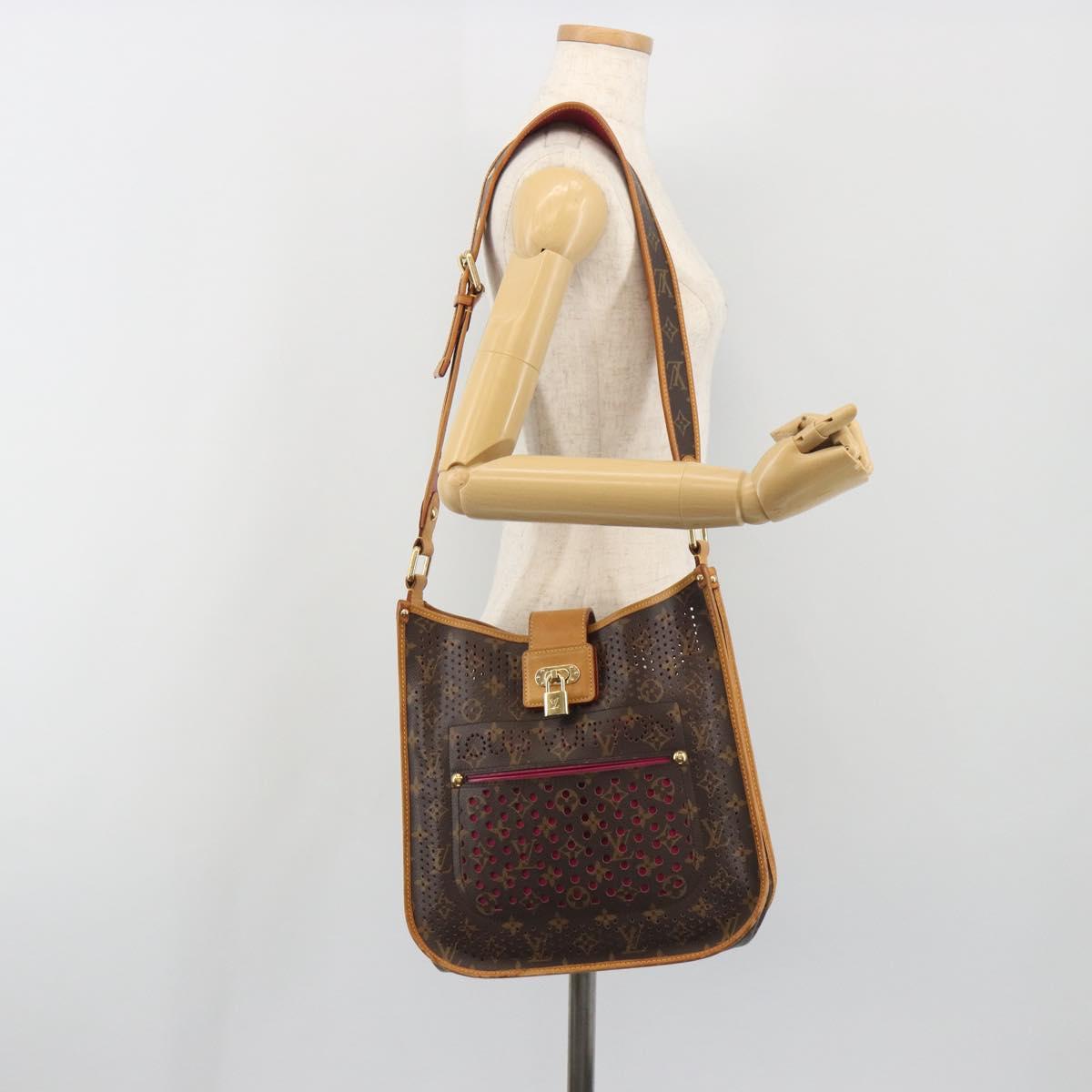 LOUIS VUITTON Monogram Perfo Musette Shoulder Bag Pink M95172 LV Auth 196087A