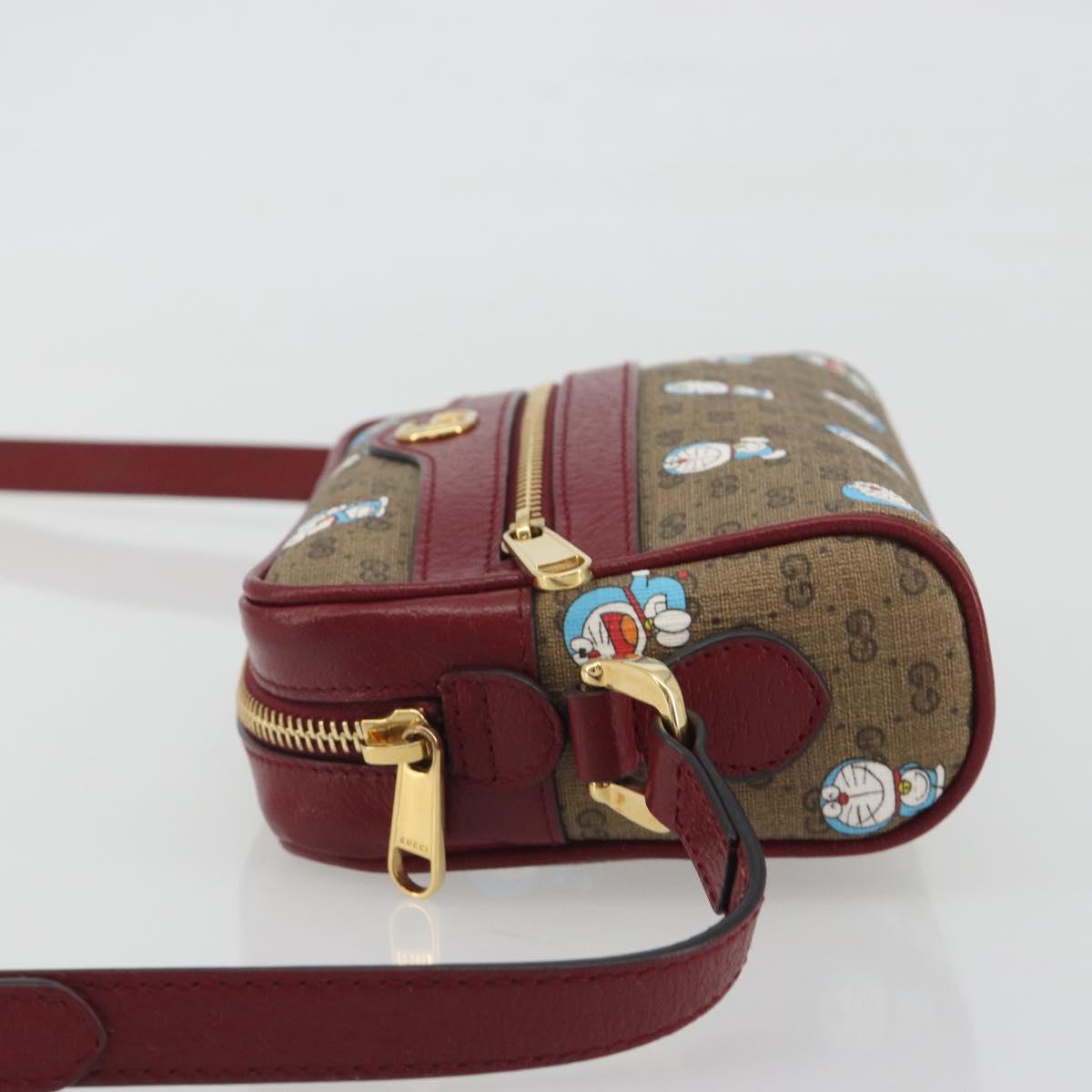 GUCCI Micro GG Supreme Doraemon Collaboration PVC Beige Gold 647784 Auth 196088M