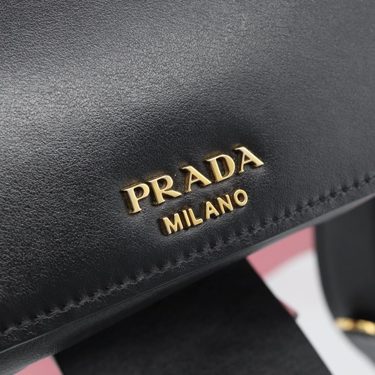 PRADA Shoulder Bag Leather Multicolor Gold Tone Auth 196091A