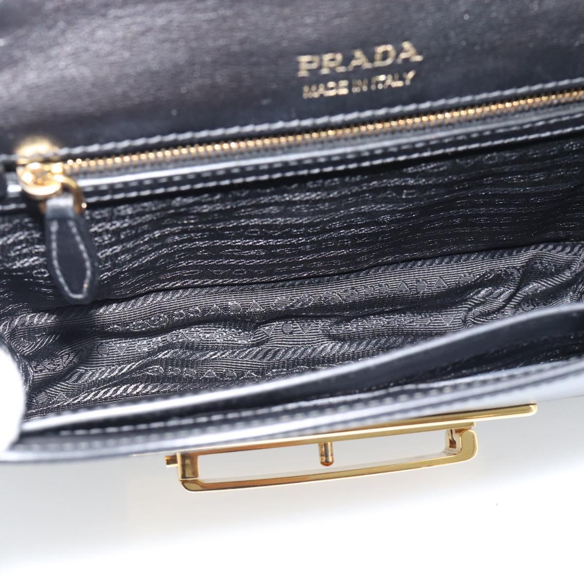 PRADA Shoulder Bag Leather Multicolor Gold Tone Auth 196091A