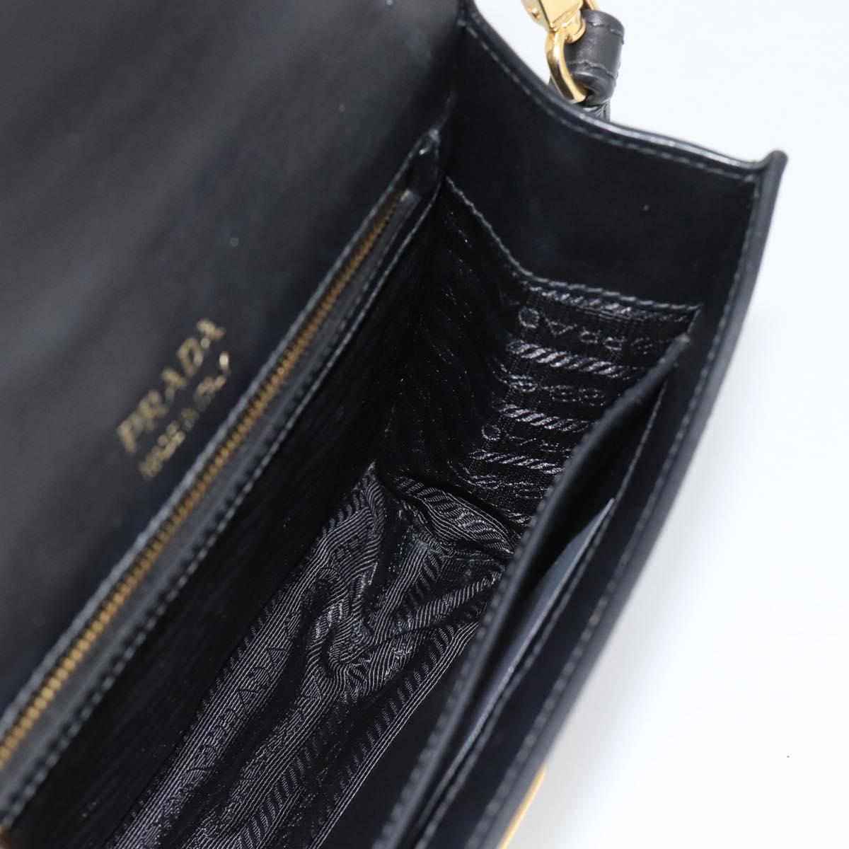 PRADA Shoulder Bag Leather Multicolor Gold Tone Auth 196091A