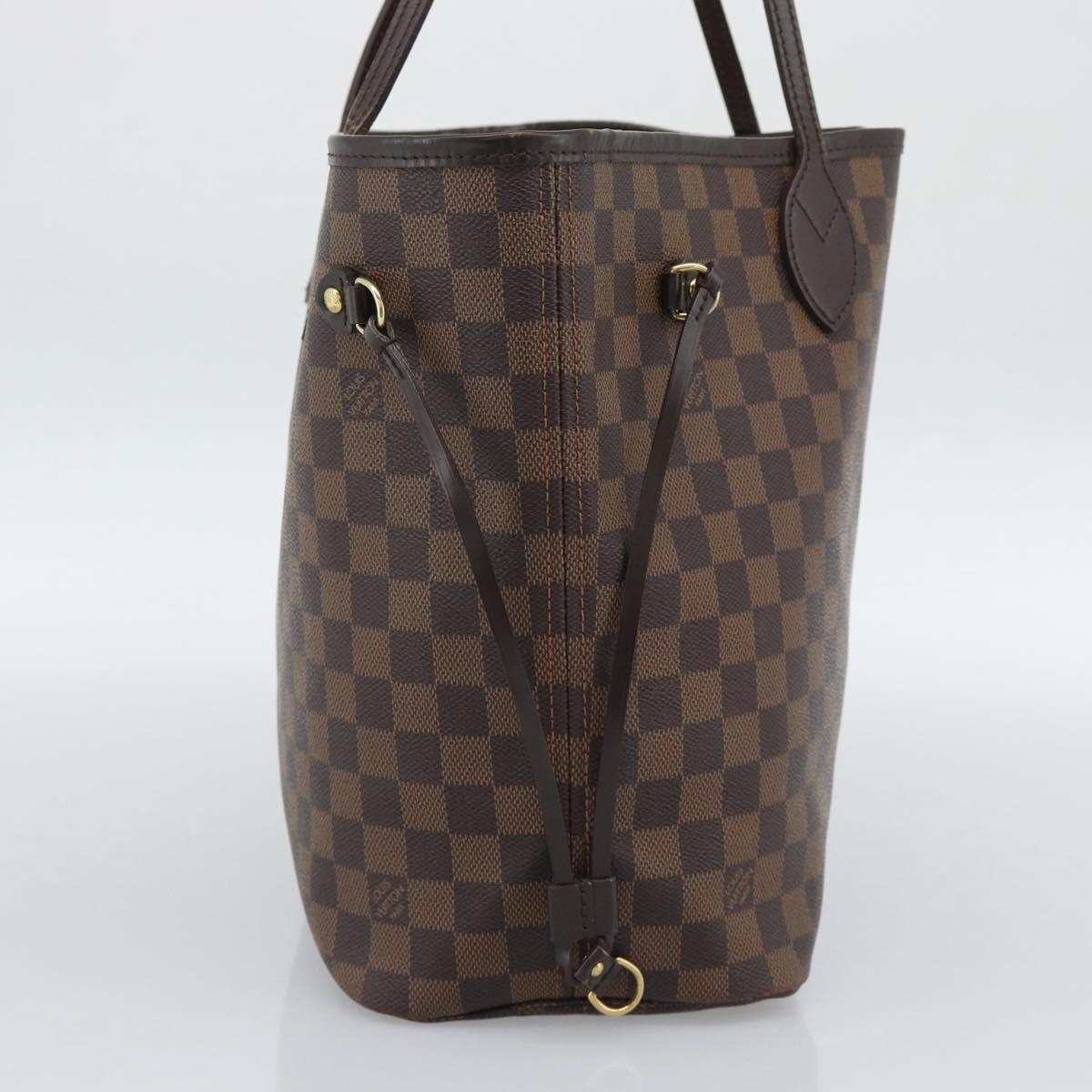 LOUIS VUITTON Damier Ebene Neverfull MM Tote Bag N51105 LV Auth 196097