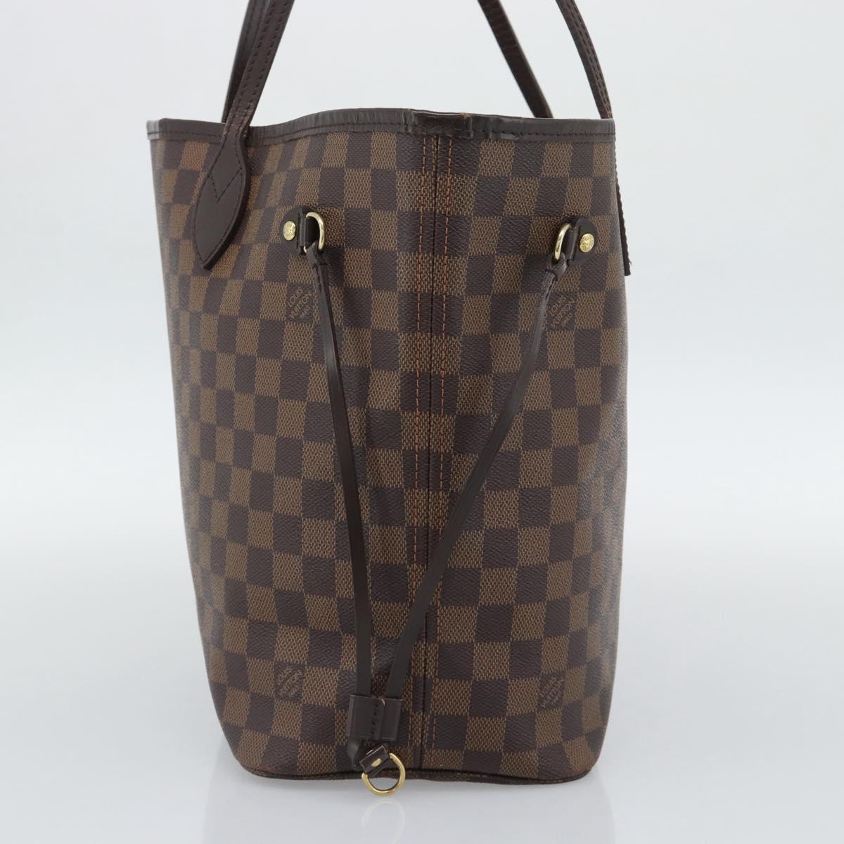 LOUIS VUITTON Damier Ebene Neverfull MM Tote Bag N51105 LV Auth 196097
