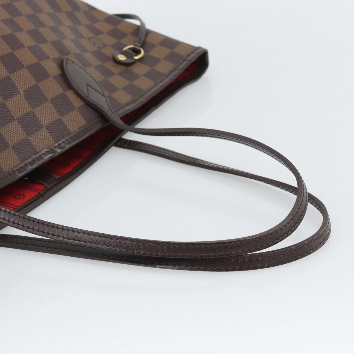 LOUIS VUITTON Damier Ebene Neverfull MM Tote Bag N51105 LV Auth 196097