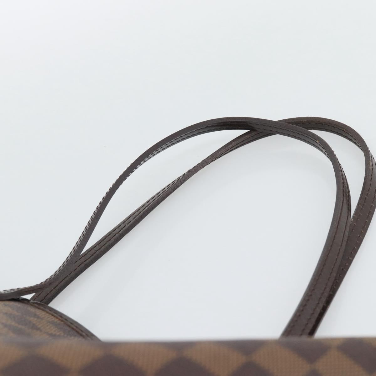 LOUIS VUITTON Damier Ebene Neverfull MM Tote Bag N51105 LV Auth 196097