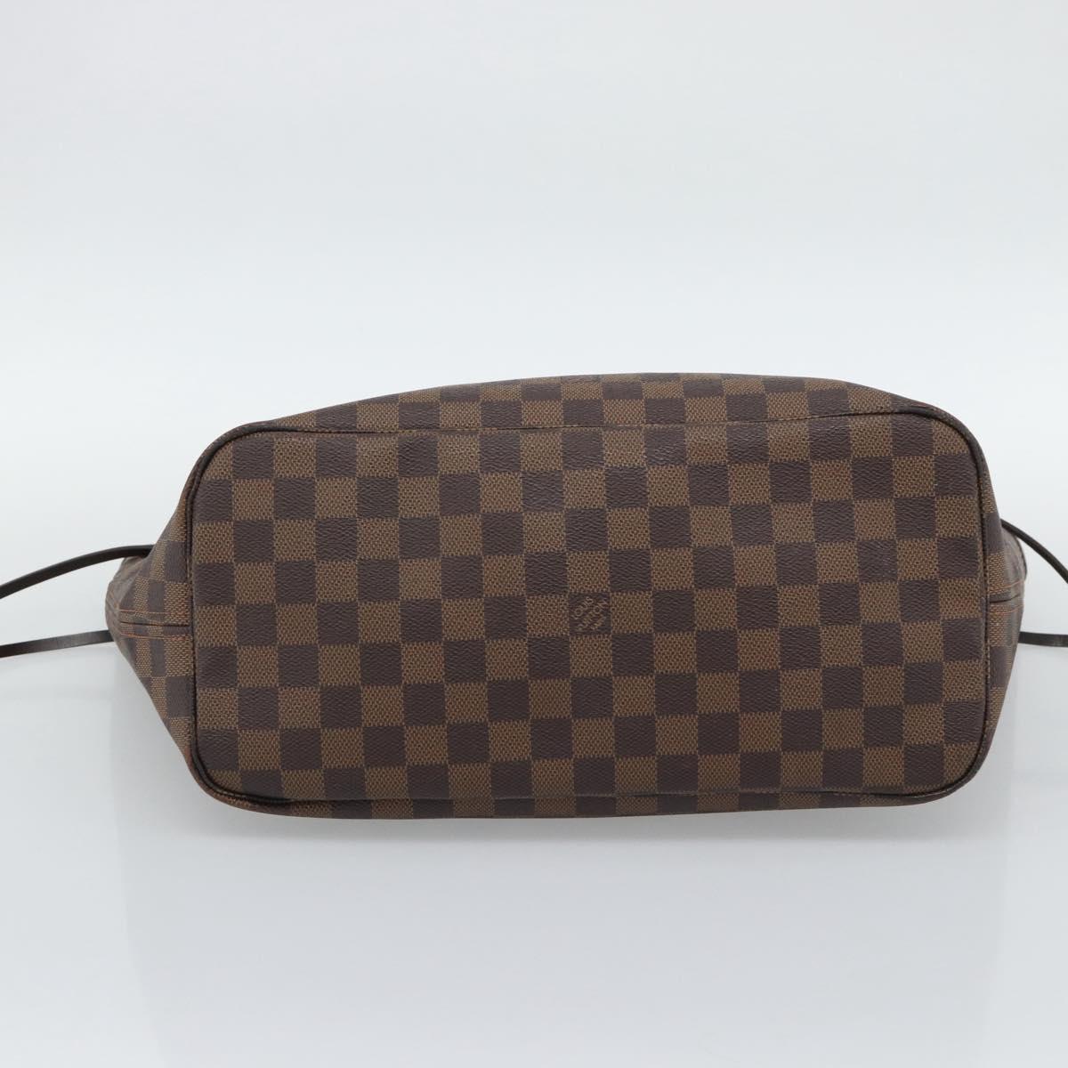 LOUIS VUITTON Damier Ebene Neverfull MM Tote Bag N51105 LV Auth 196097