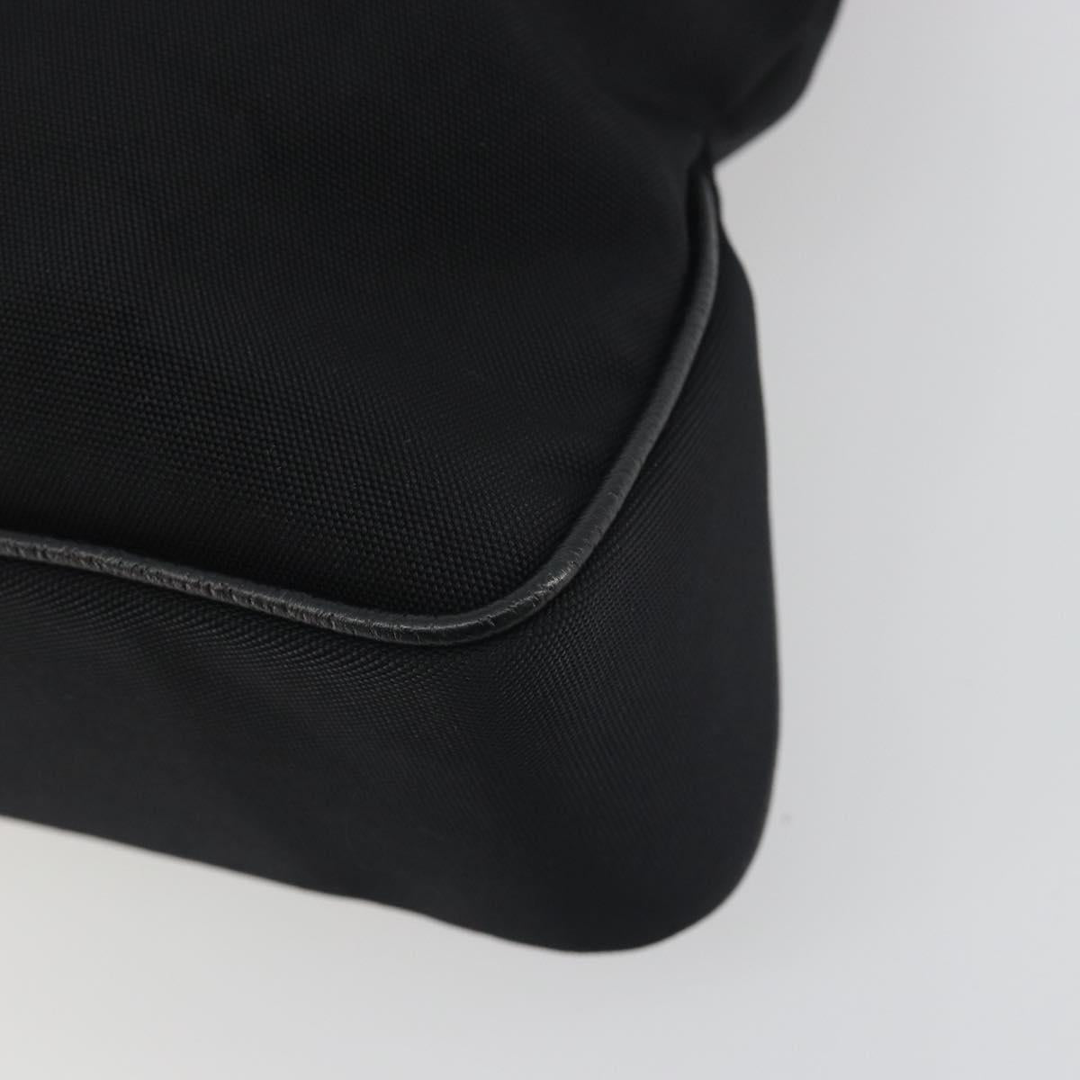 BURBERRY Shoulder Bag Canvas Black Silver Auth 196119