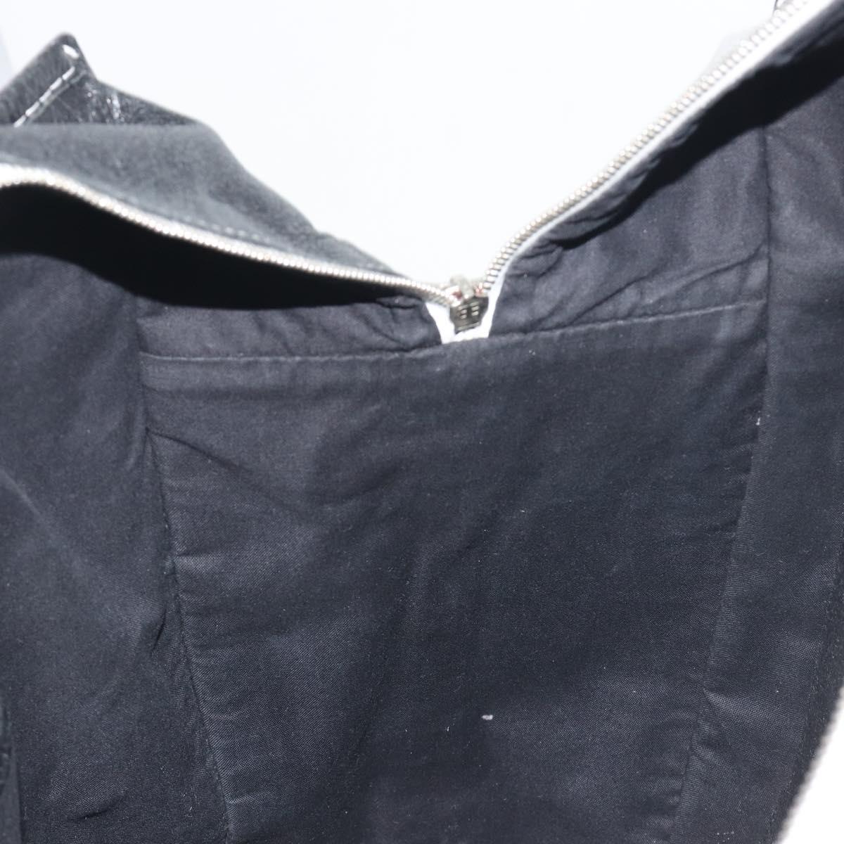 BALENCIAGA Barbes Medium Shopper Tote Bag Leather Black White 480792 Auth 196122