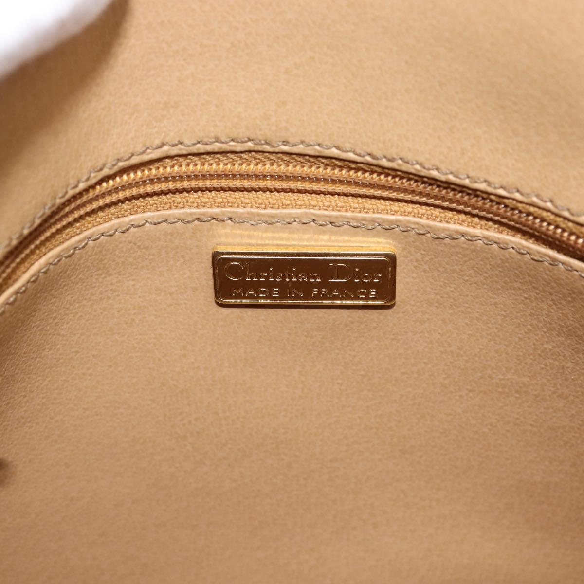 Christian Dior Trotter Hand Bag PVC Leather Navy Gold Tone Auth 196124