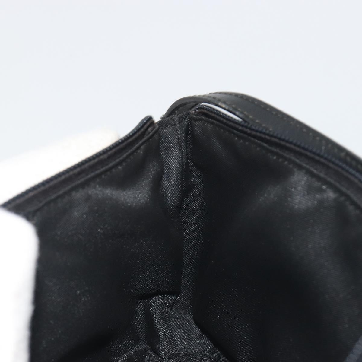 GUCCI GG Canvas Accessory Pouch Black Silver 039.1103 Auth 196141