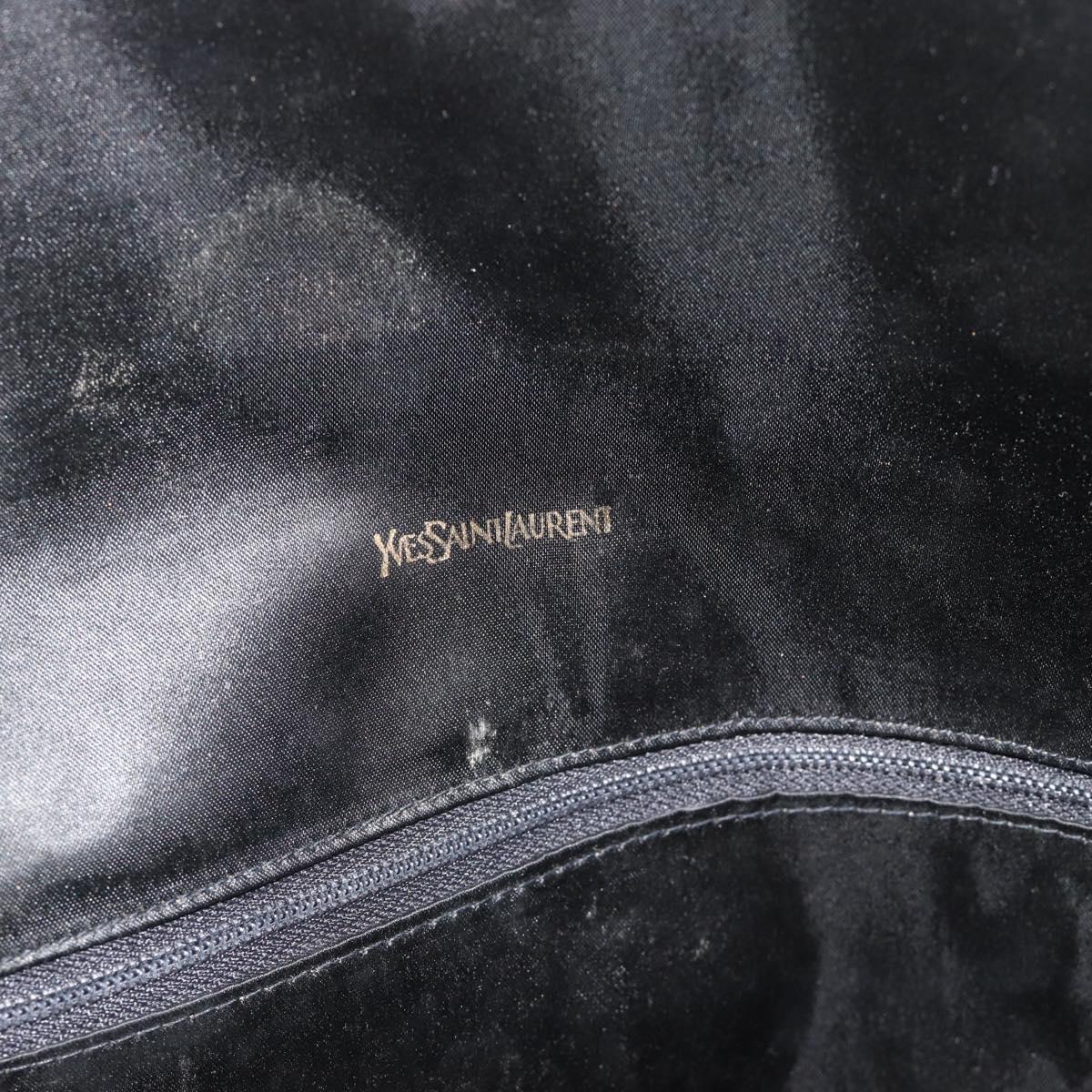 SAINT LAURENT Shoulder Bag Fur Black Auth 196145A
