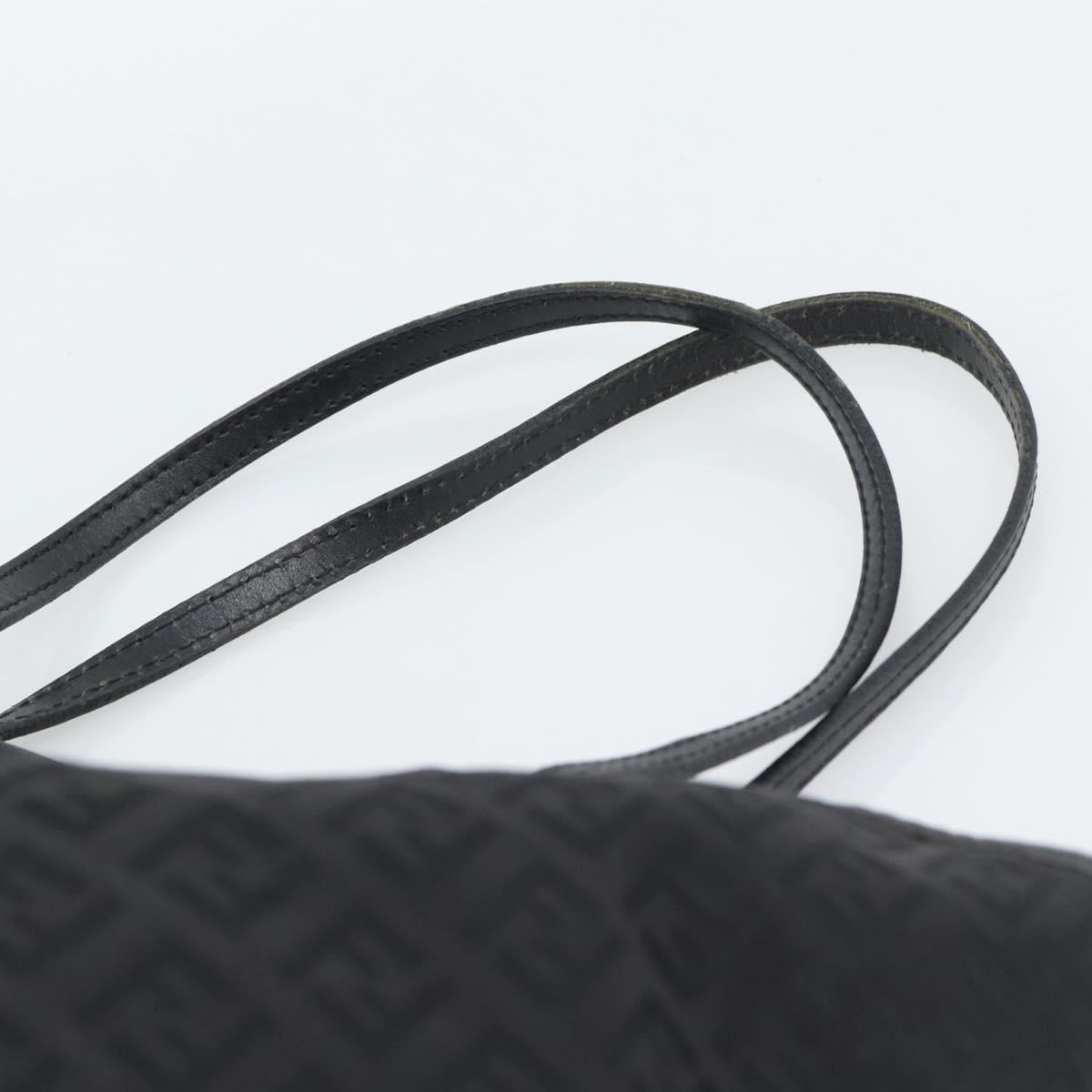 FENDI Zucchino Canvas Tote Bag Black 8BH074 Auth 196152