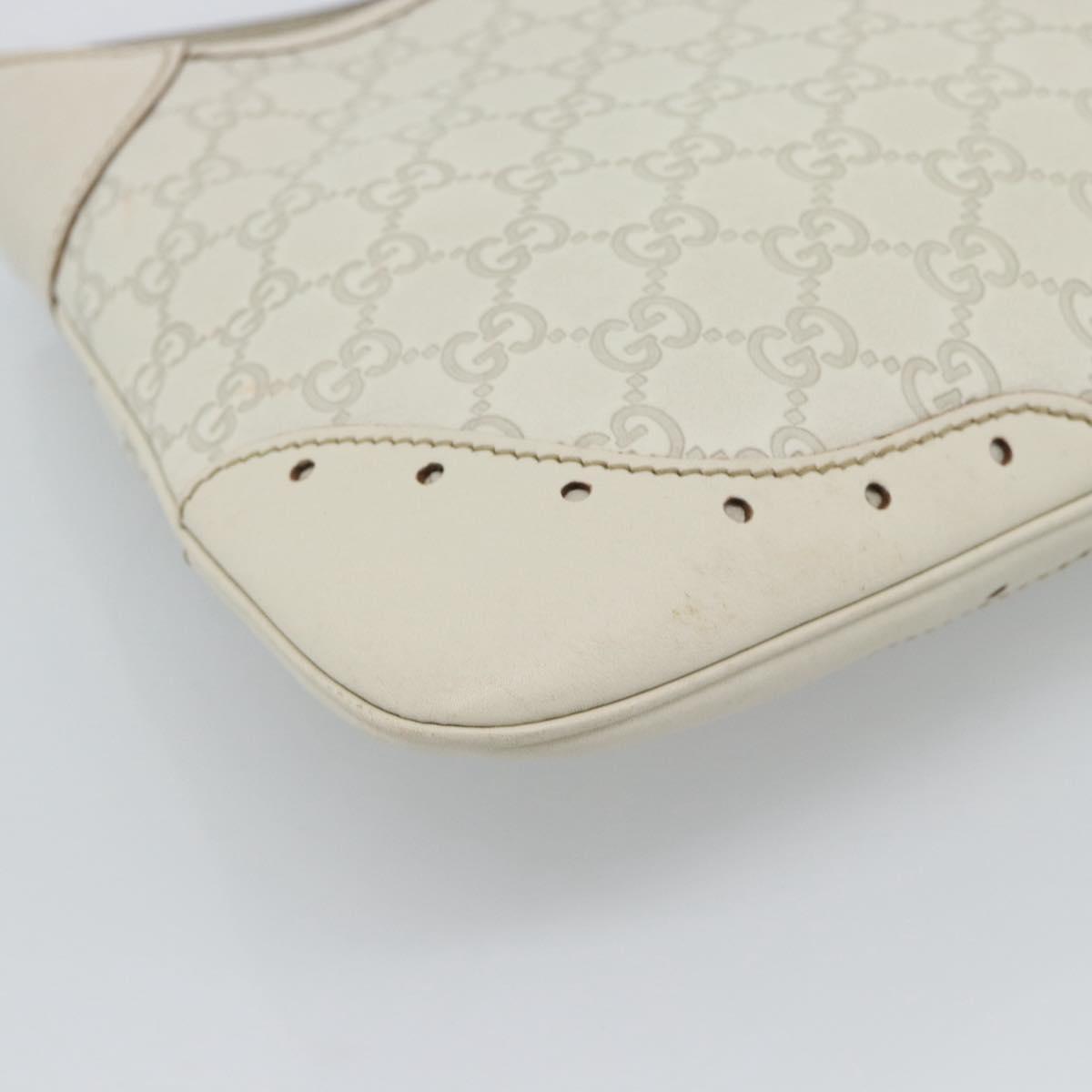 GUCCI GuccissimaGG Shoulder Bag Leather Ivory Gold Tone 145778 Auth 196158A