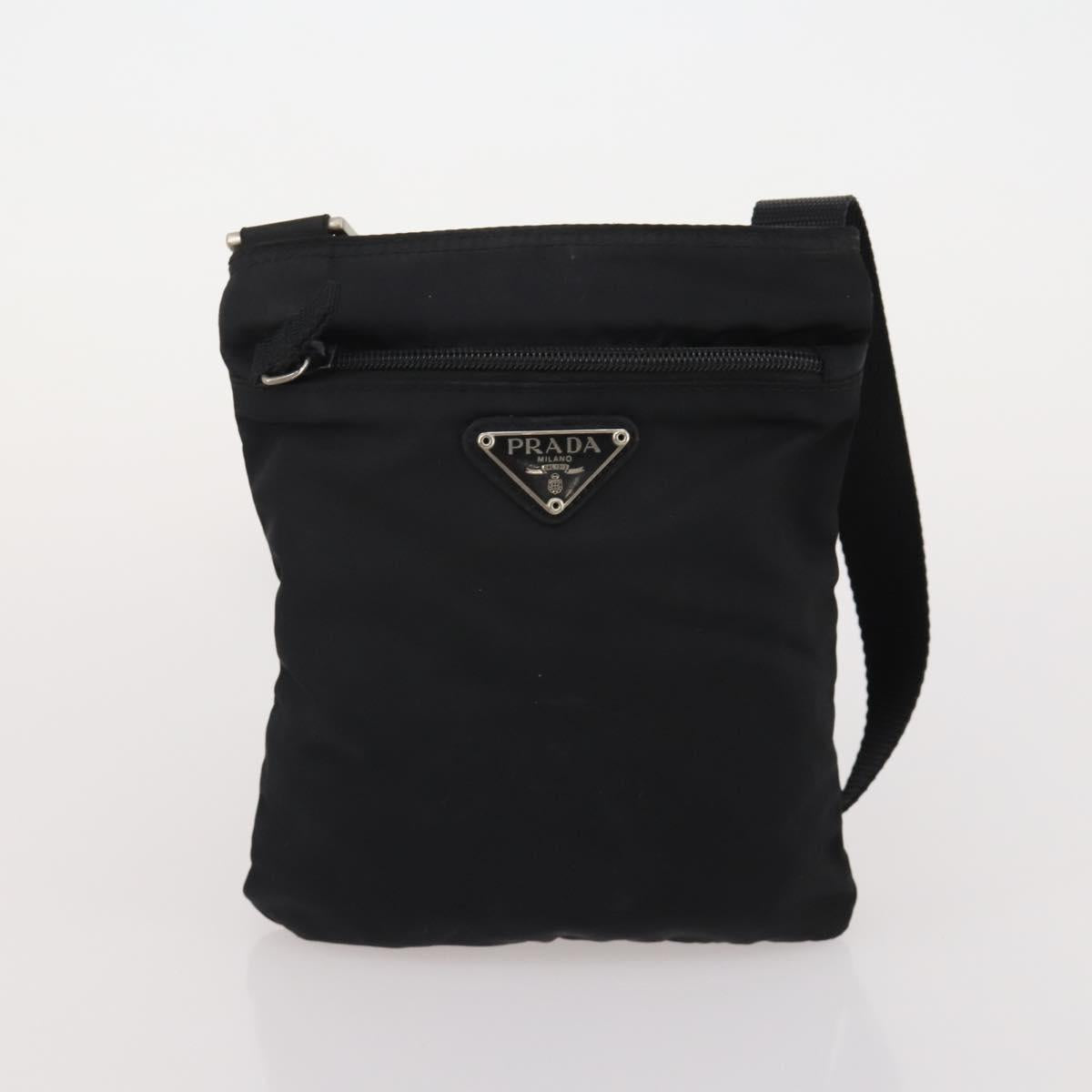 PRADA Shoulder Bag Nylon 4 Set Brown Black Auth 196164