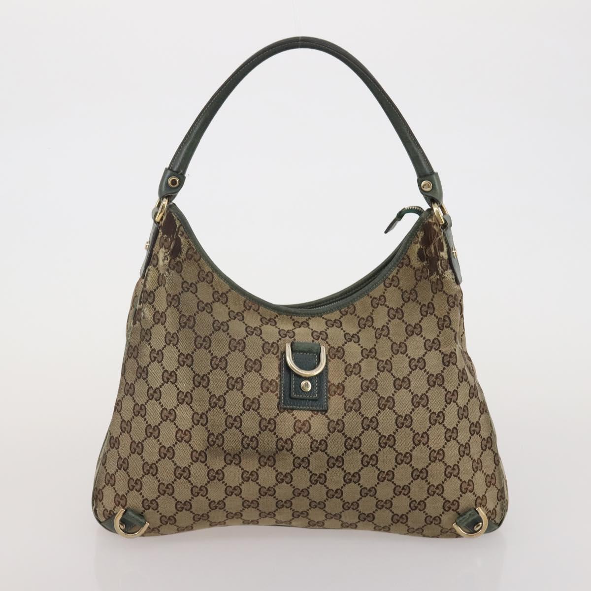 GUCCI GG Canvas GG Supreme Web Sherry Line Hand Bag PVC 3 Set Beige Auth 196165