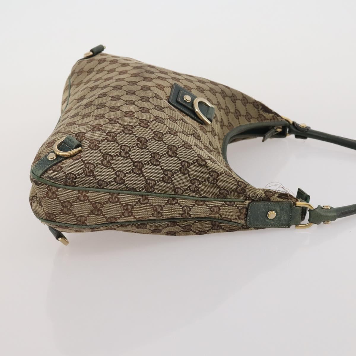 GUCCI GG Canvas GG Supreme Web Sherry Line Hand Bag PVC 3 Set Beige Auth 196165