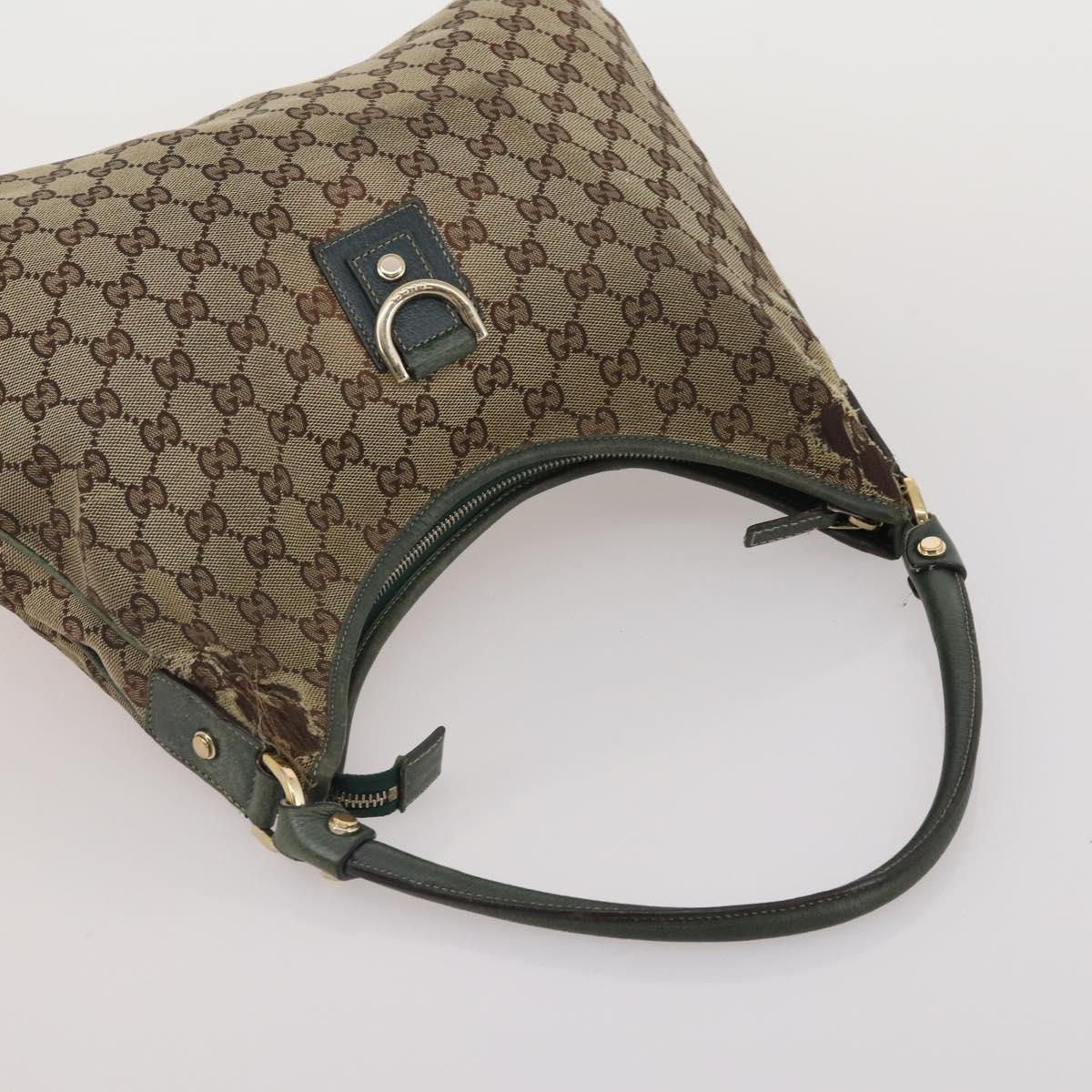 GUCCI GG Canvas GG Supreme Web Sherry Line Hand Bag PVC 3 Set Beige Auth 196165