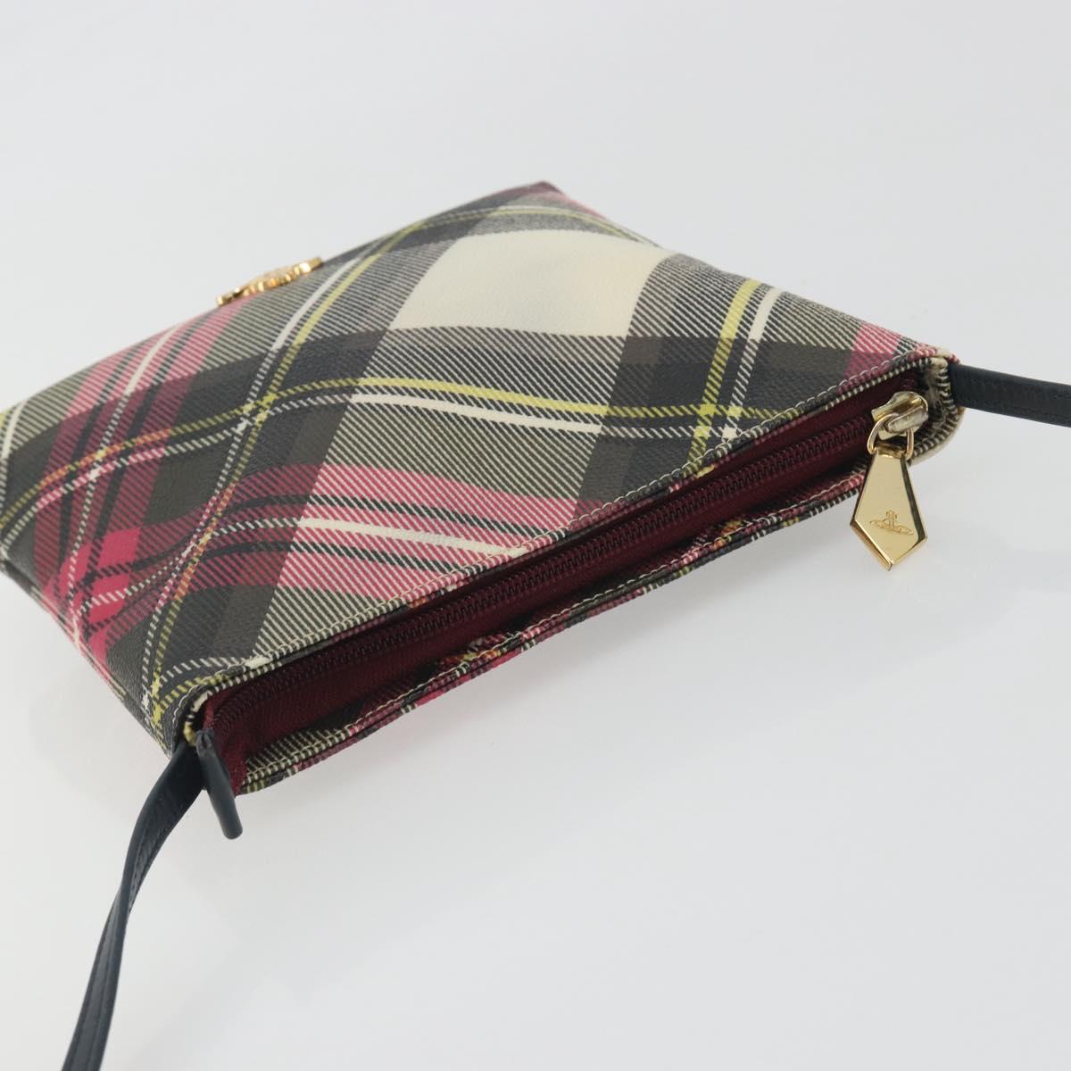 Vivienne Westwood Shoulder Bag PVC Leather Pink Gold Tone Auth 196175