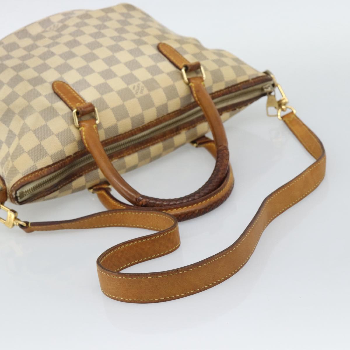 LOUIS VUITTON Damier Azur Riviera PM Tote Bag N48250 LV Auth 196179