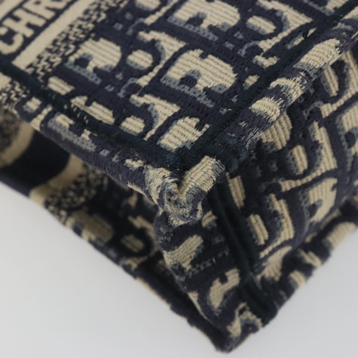 Christian Dior Trotter Book Tote Mini Vertical Phone Bag Navy Auth 196183A