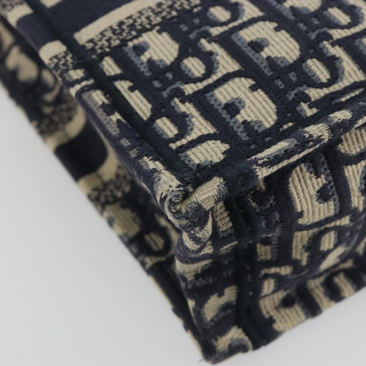 Christian Dior Trotter Book Tote Mini Vertical Phone Bag Navy Auth 196183A