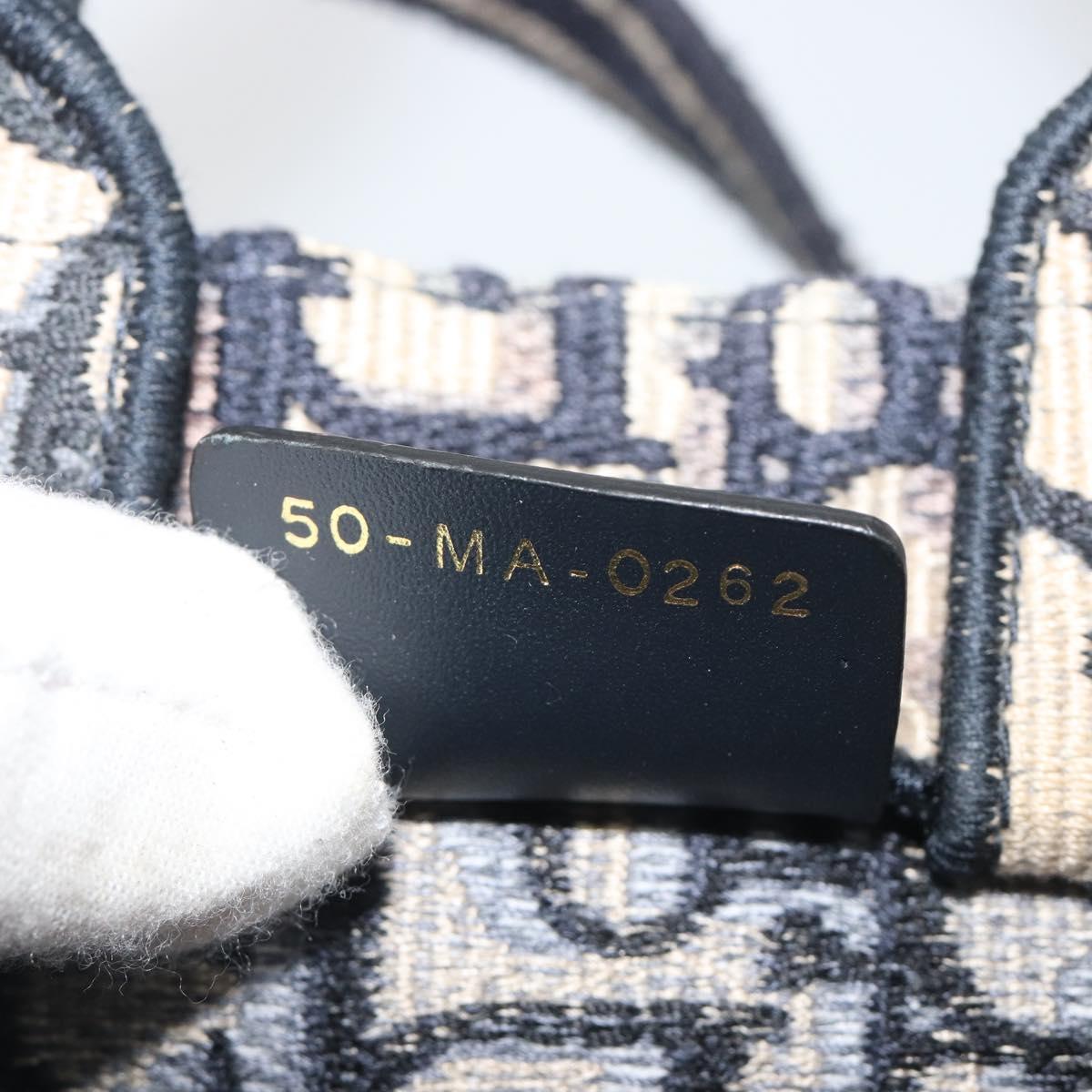 Christian Dior Trotter Book Tote Mini Vertical Phone Bag Navy Auth 196183A