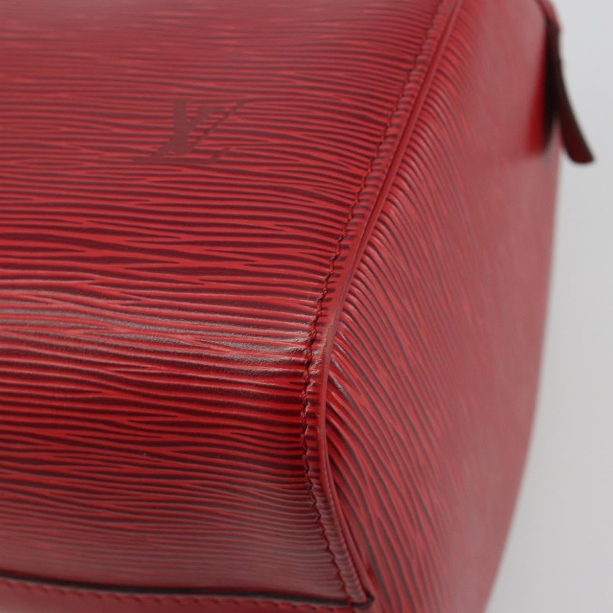 LOUIS VUITTON Epi Speedy 25 Hand Bag Castilian Red M43017 LV Auth 196189A