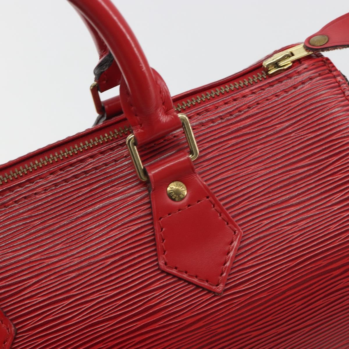 LOUIS VUITTON Epi Speedy 25 Hand Bag Castilian Red M43017 LV Auth 196189A