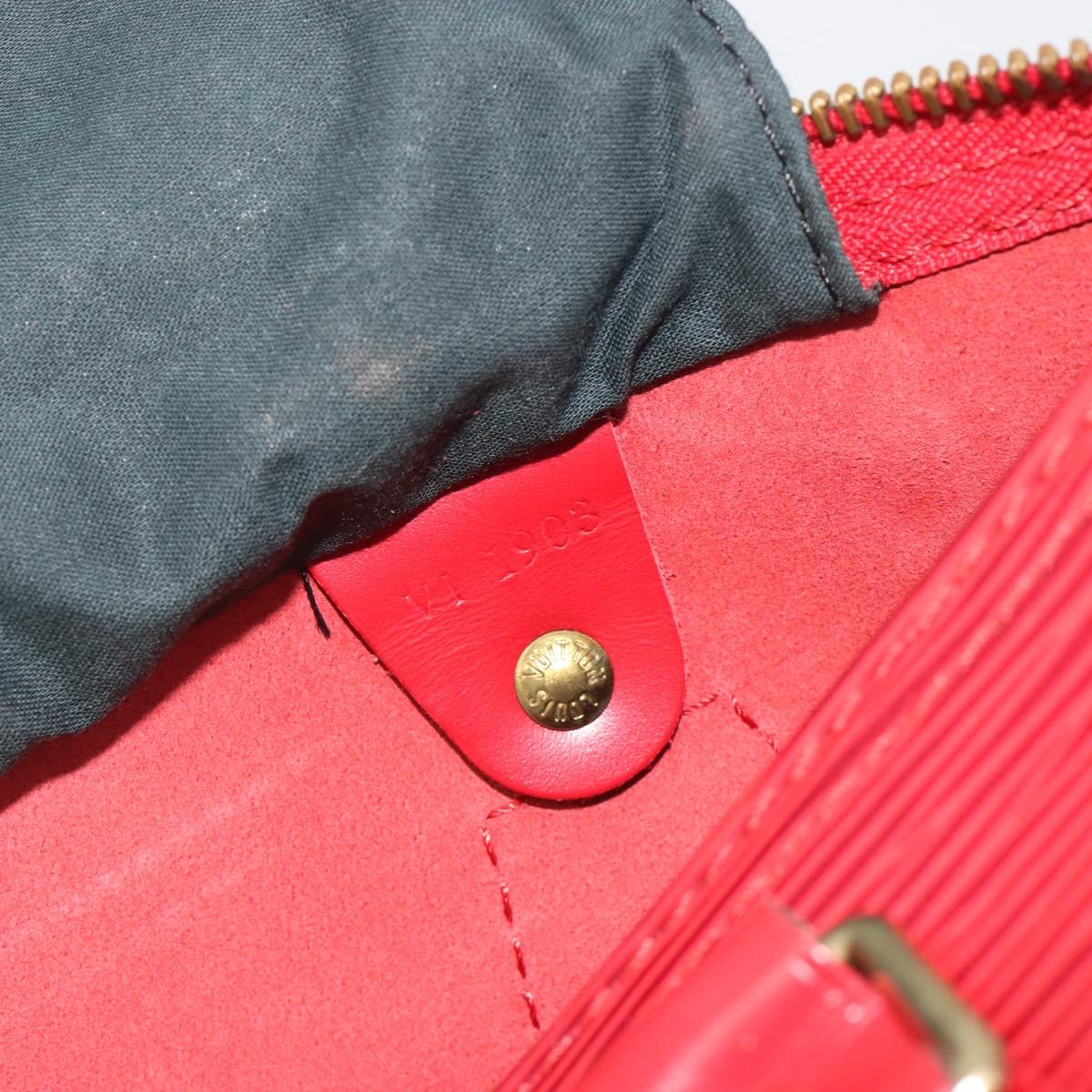 LOUIS VUITTON Epi Speedy 25 Hand Bag Castilian Red M43017 LV Auth 196189A