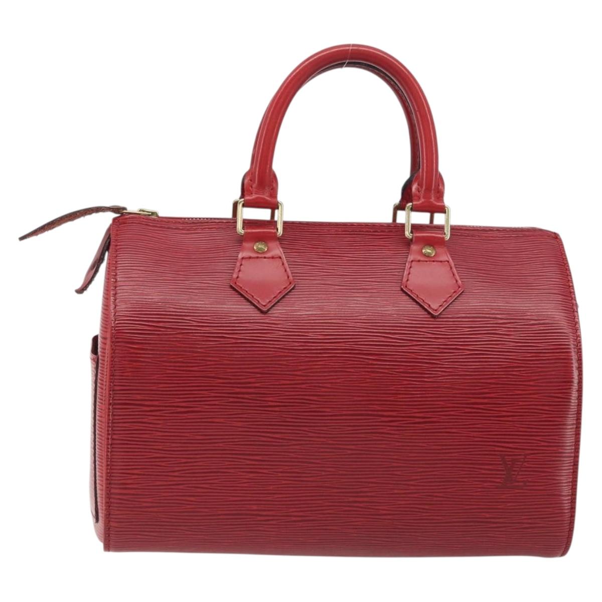 LOUIS VUITTON Epi Speedy 25 Hand Bag Castilian Red M43017 LV Auth 196189A