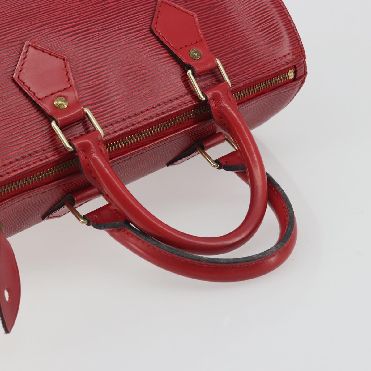 LOUIS VUITTON Epi Speedy 25 Hand Bag Castilian Red M43017 LV Auth 196189A