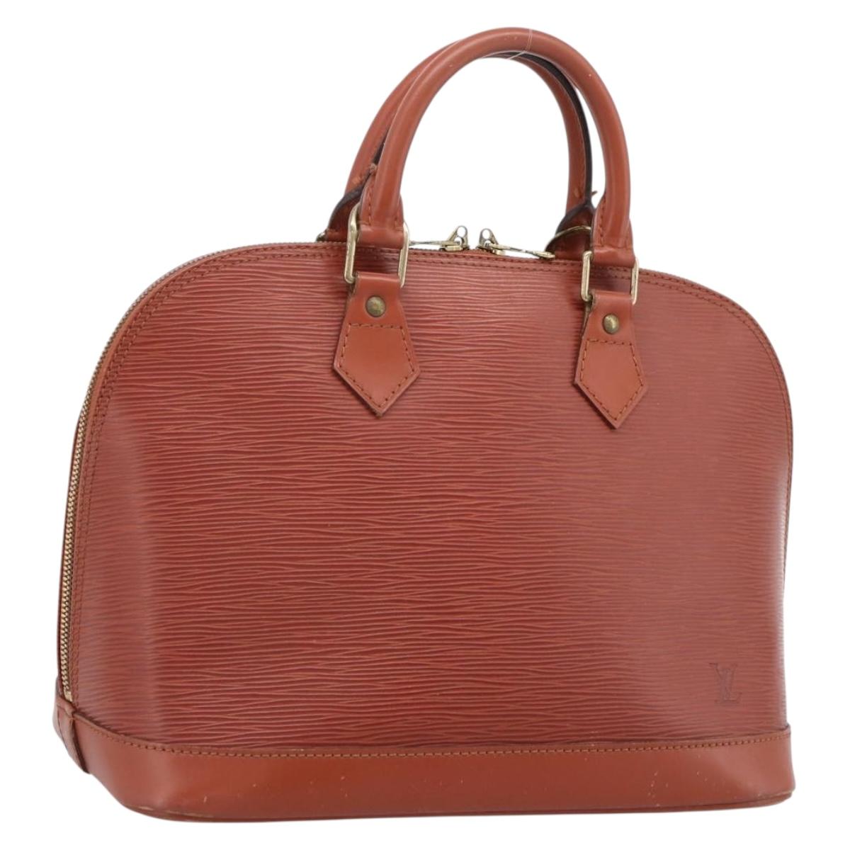 LOUIS VUITTON Epi Alma Hand Bag Brown M52143 LV Auth 196190