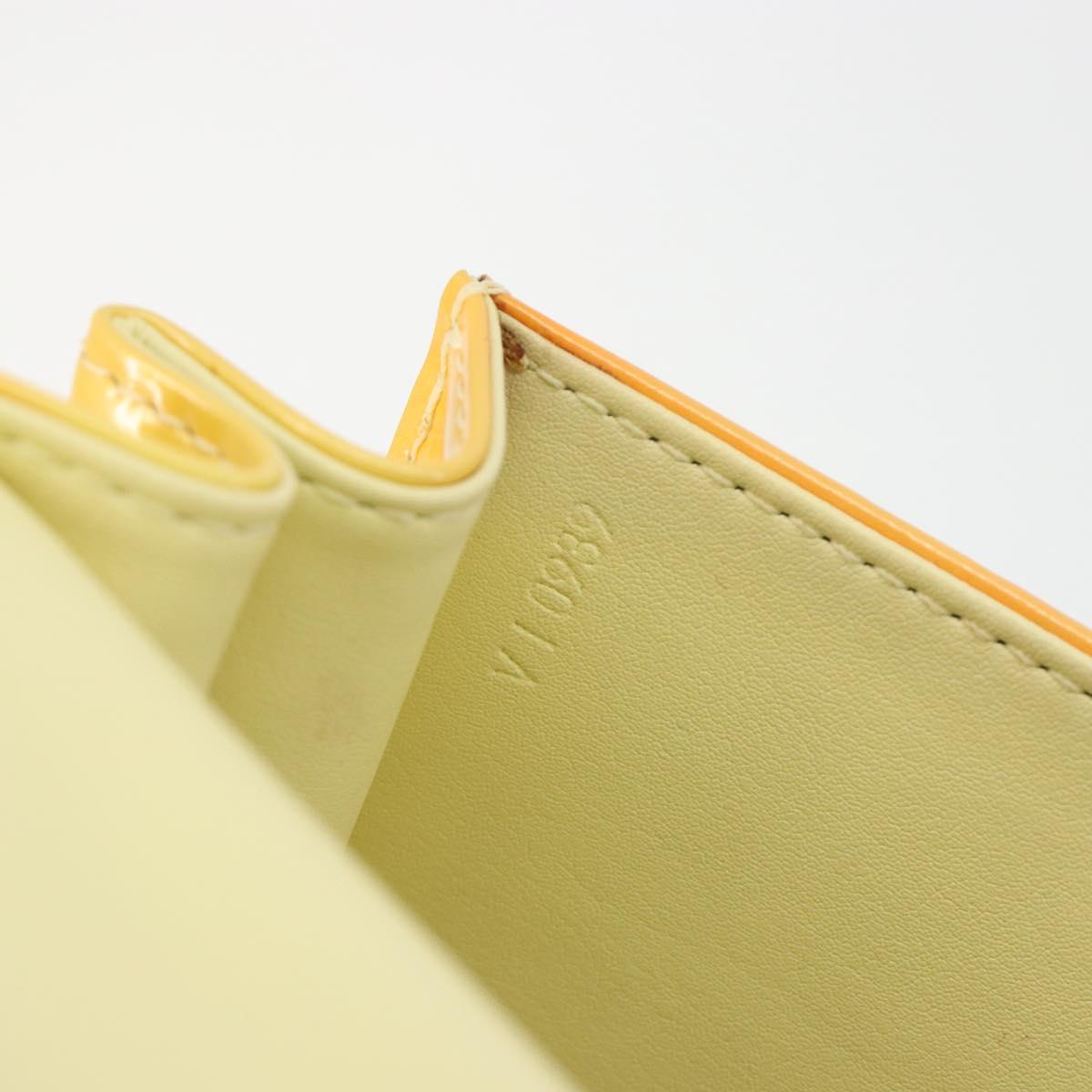 LOUIS VUITTON Monogram Vernis Spring Street Lime Yellow M91068 LV Auth 196196