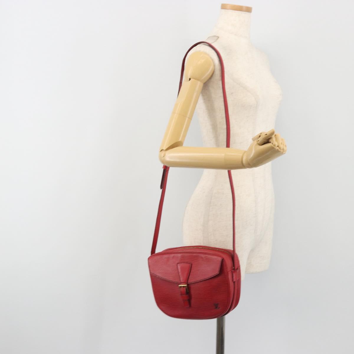 LOUIS VUITTON Epi Jeune Fille MM Shoulder Bag Red M52157 LV Auth 196198