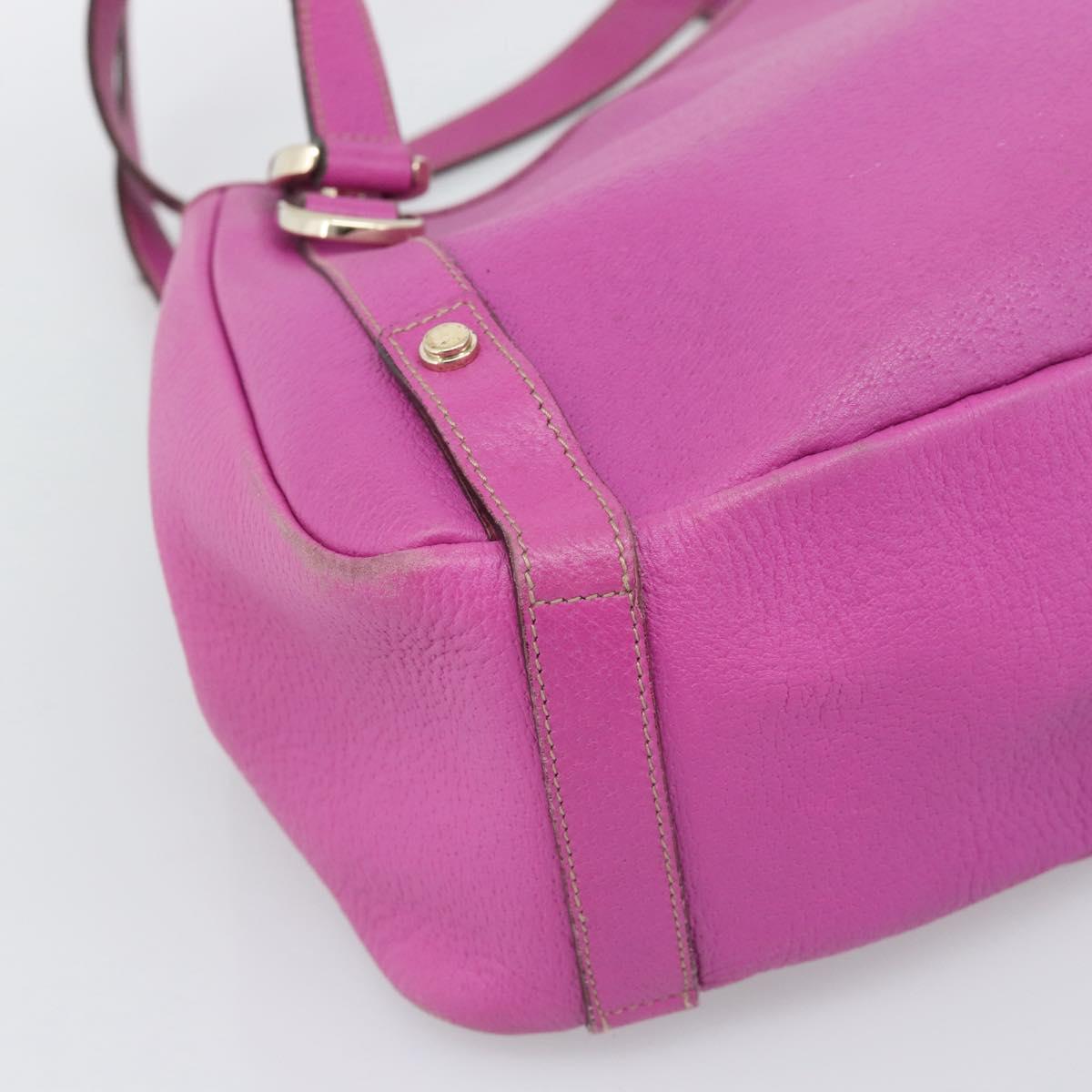 GUCCI Abby Sookie Tote Bag Leather Pink Gold Tone 130736 Auth 196200