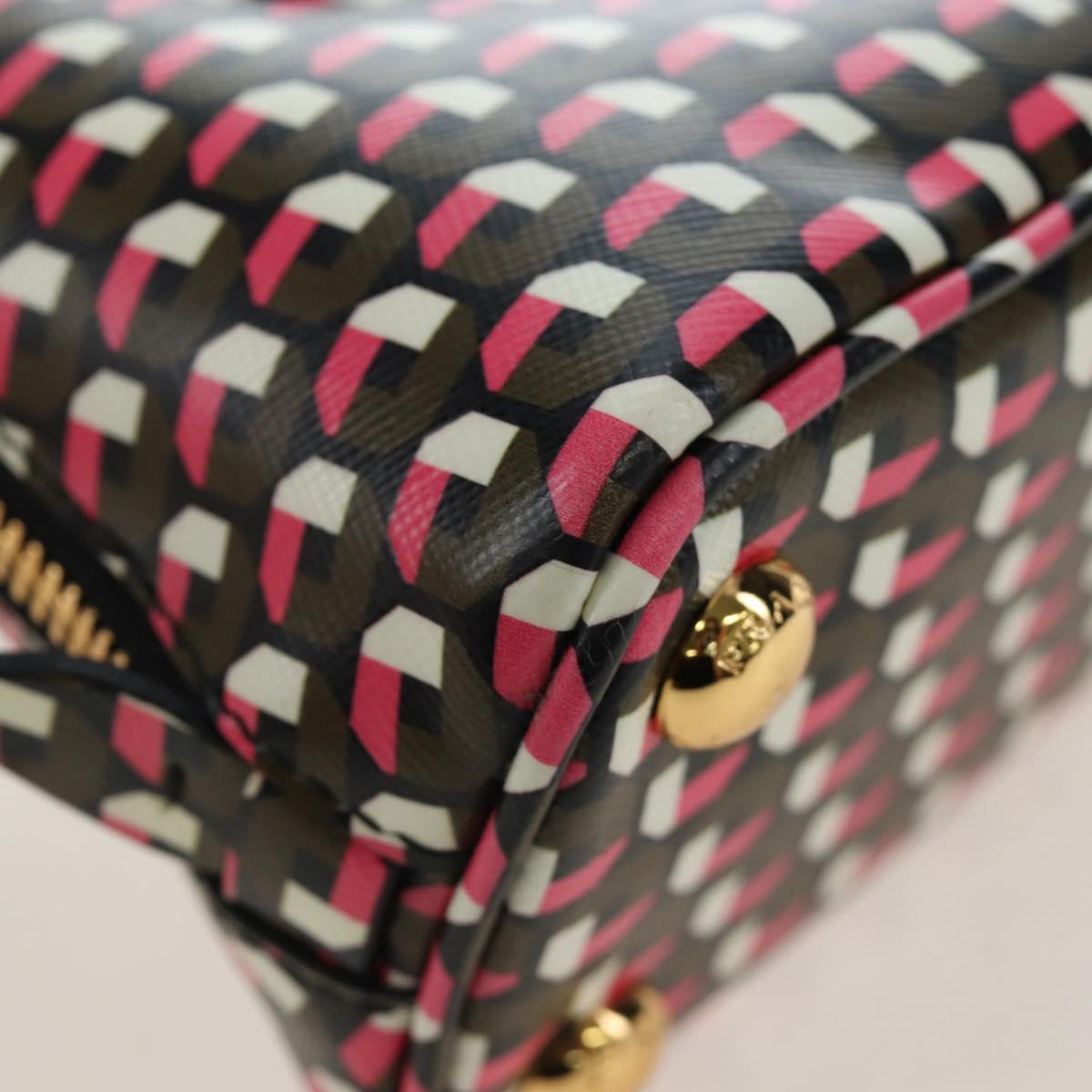 PRADA Saffiano Hand Bag 2way Multicolor Auth 196210V