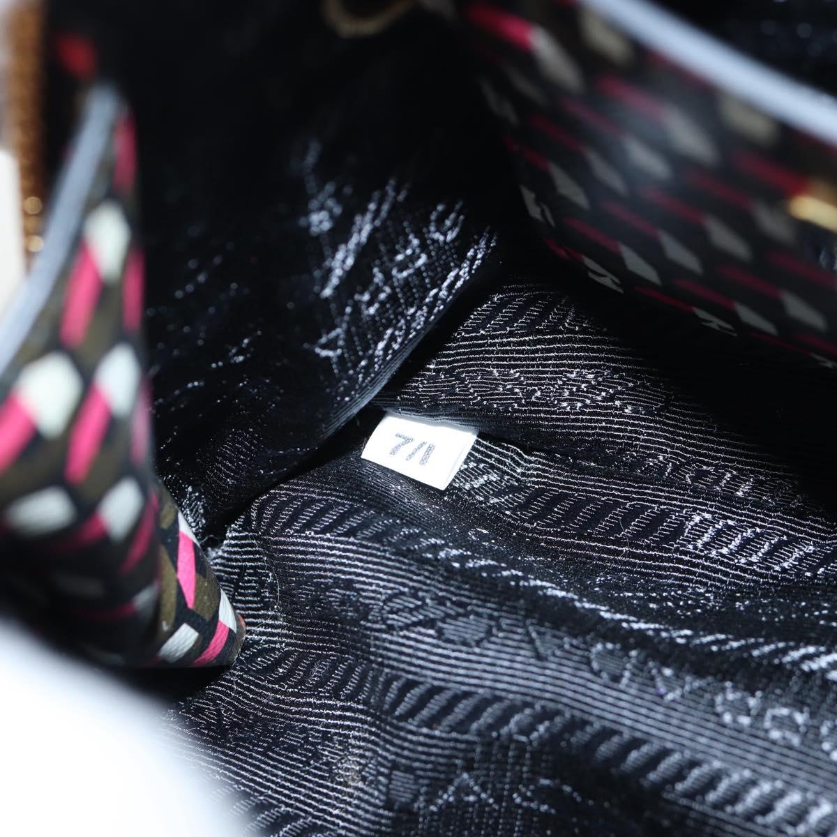 PRADA Saffiano Hand Bag 2way Multicolor Auth 196210V