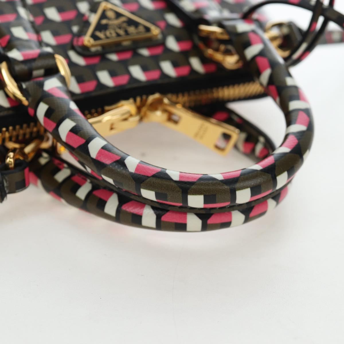 PRADA Saffiano Hand Bag 2way Multicolor Auth 196210V