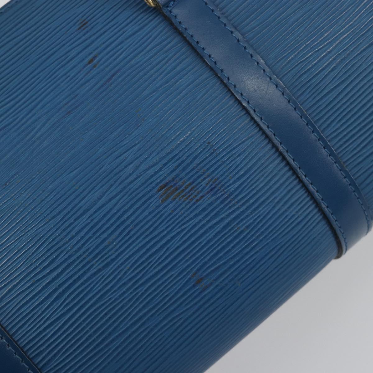 LOUIS VUITTON Epi Soufflot Hand Bag Blue M52225 LV Auth 196215