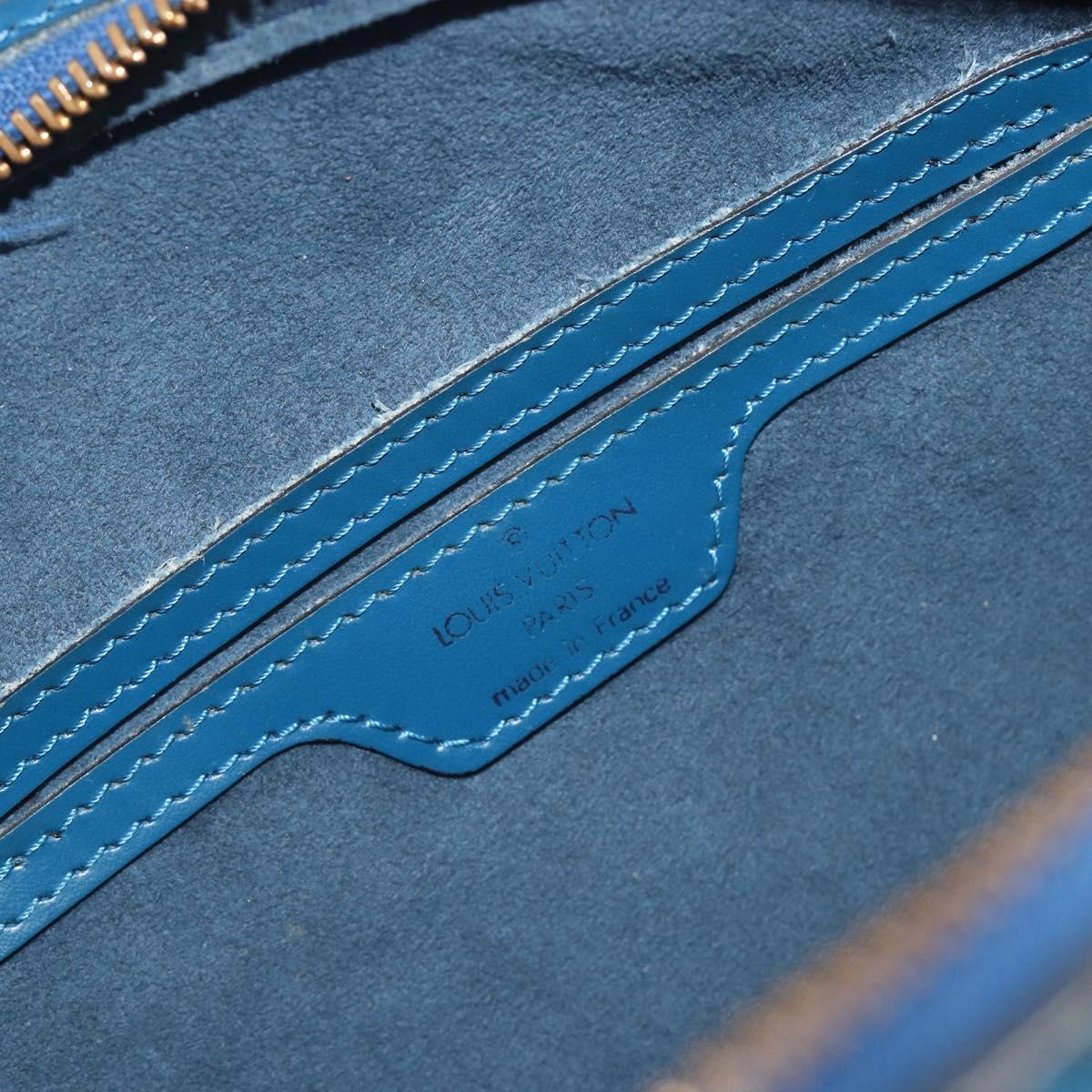 LOUIS VUITTON Epi Soufflot Hand Bag Blue M52225 LV Auth 196215