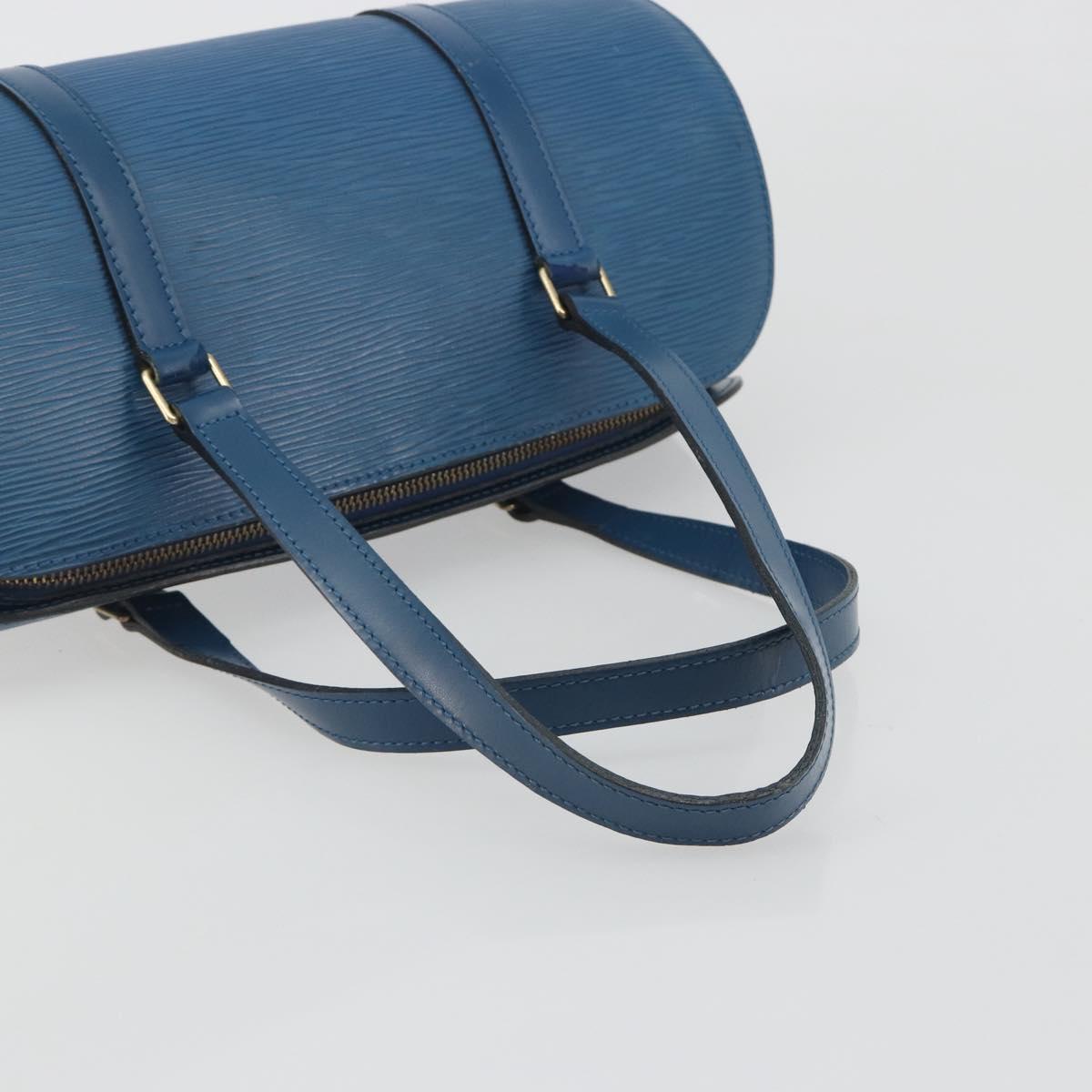 LOUIS VUITTON Epi Soufflot Hand Bag Blue M52225 LV Auth 196215