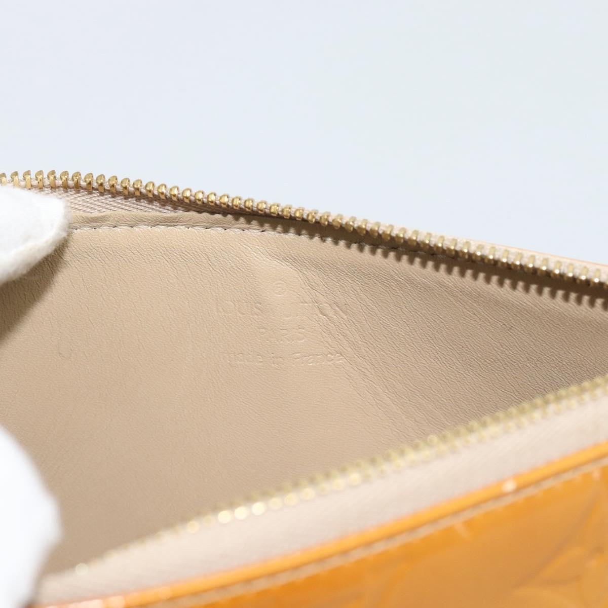 LOUIS VUITTON Monogram Vernis Lexington Accessory Pouch Beige M91010 Auth 196220