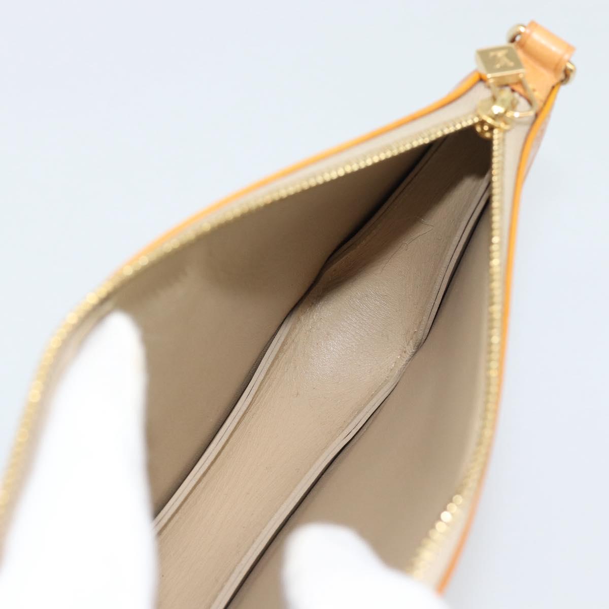 LOUIS VUITTON Monogram Vernis Lexington Accessory Pouch Beige M91010 Auth 196220